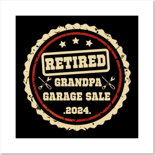 Retired grandpa in the garage sale 2024 edition Posters and Art